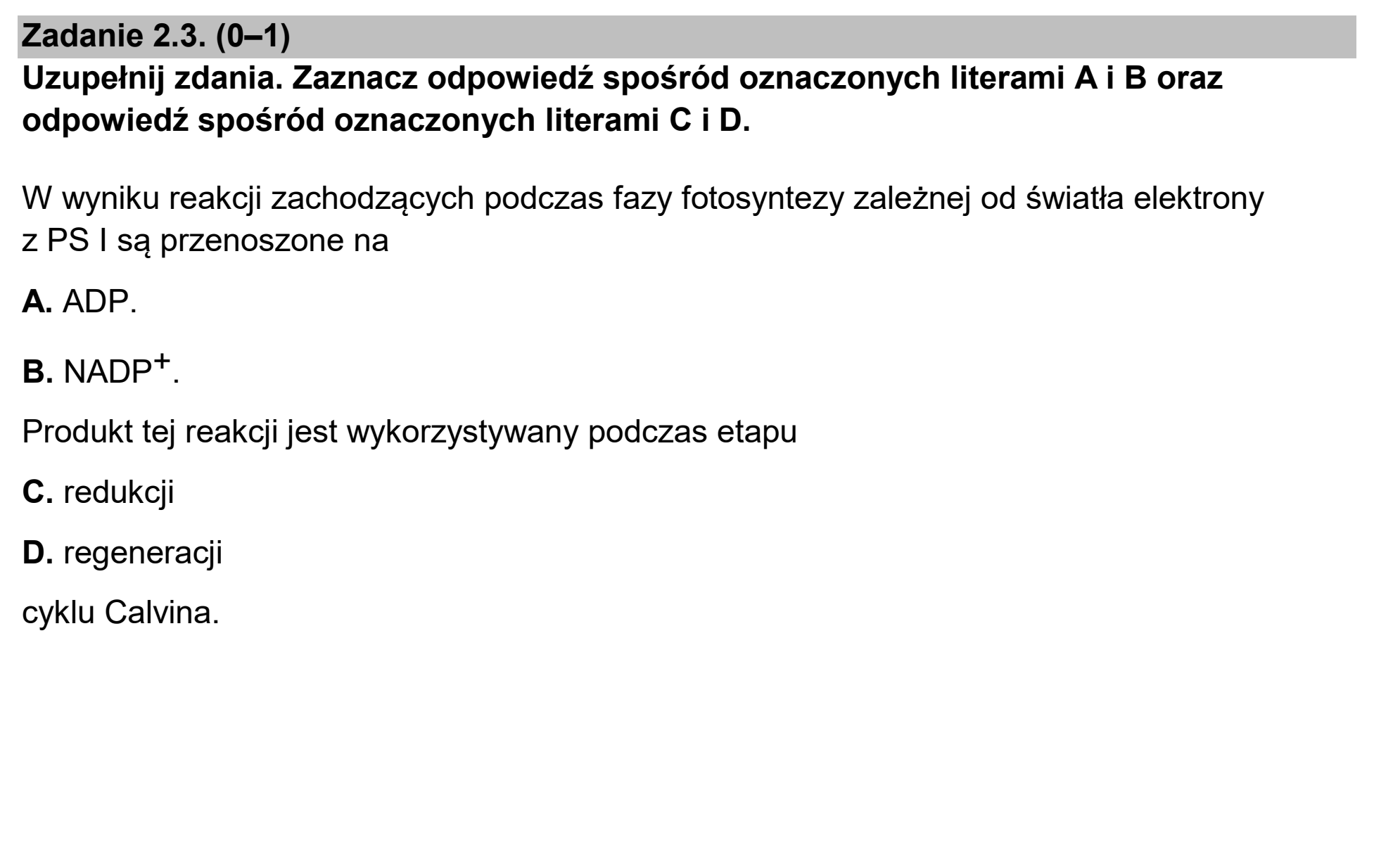 Matura, maj 2026, zadanie 2.3
