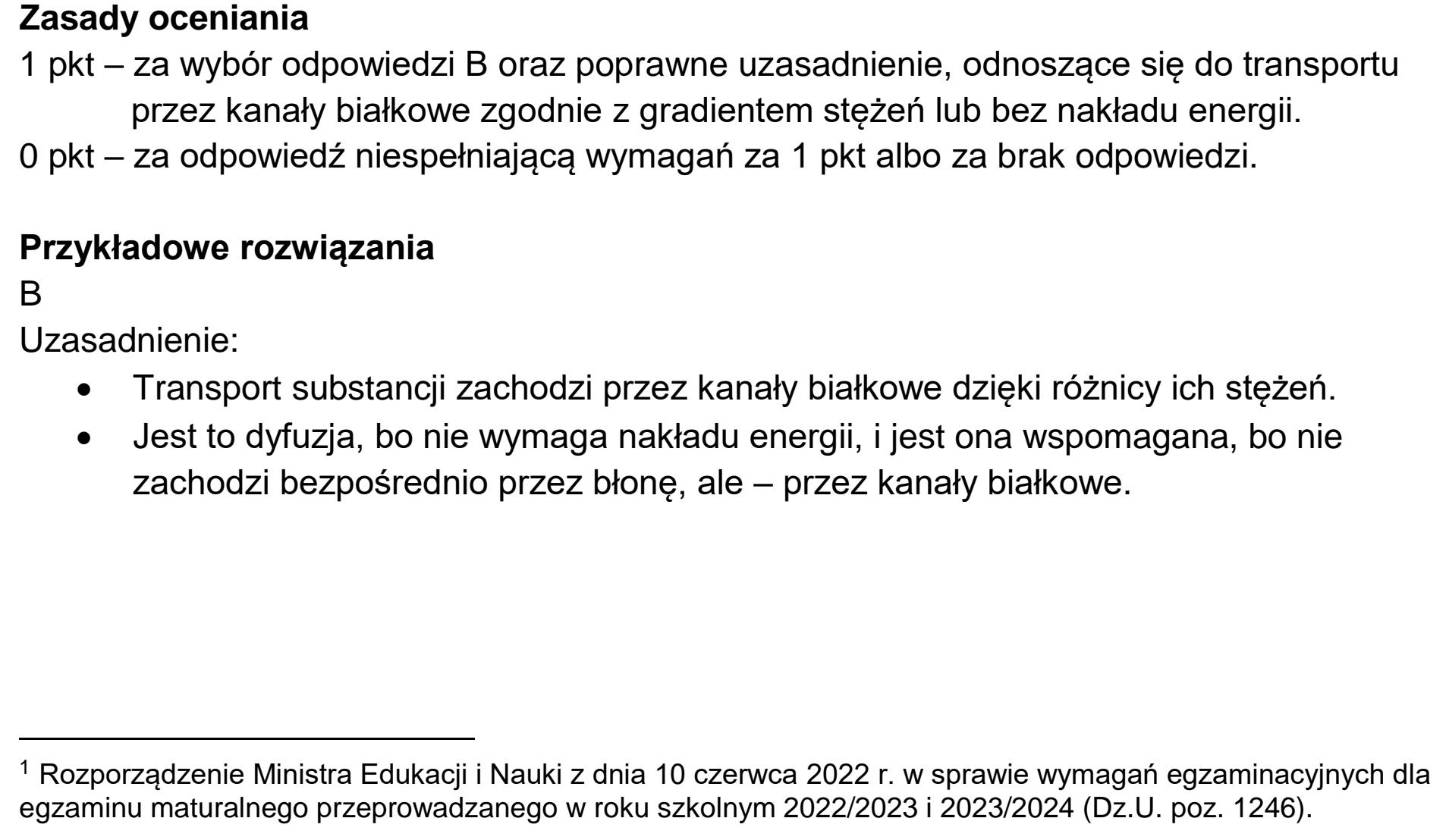 Matura dodatkowa, czerwiec 2024, odpowiedź do zadania 1.2