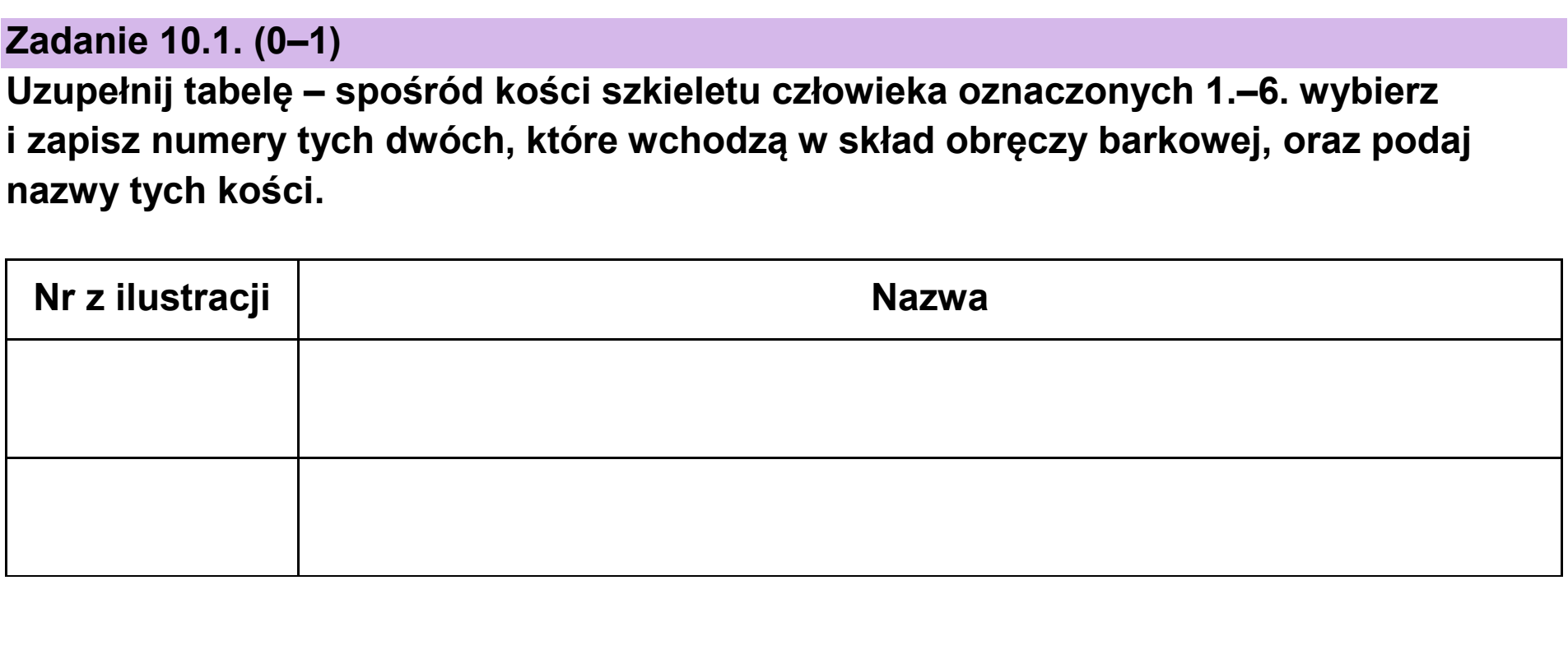 Matura dodatkowa, czerwiec 2025, zadanie 10.1