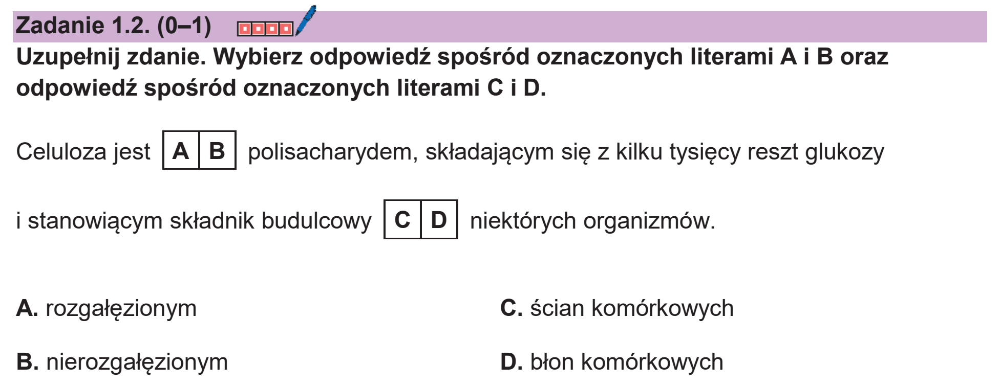 Matura dodatkowa, czerwiec 2026, zadanie 1.2