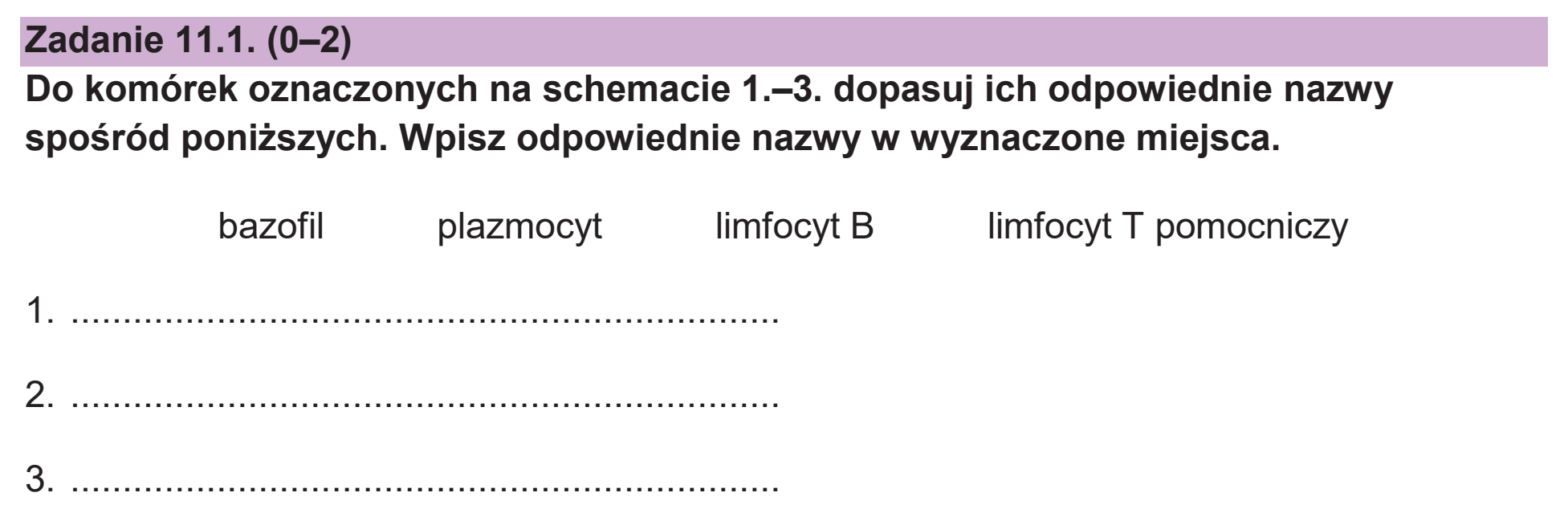 Matura dodatkowa, czerwiec 2026, zadanie 11.1