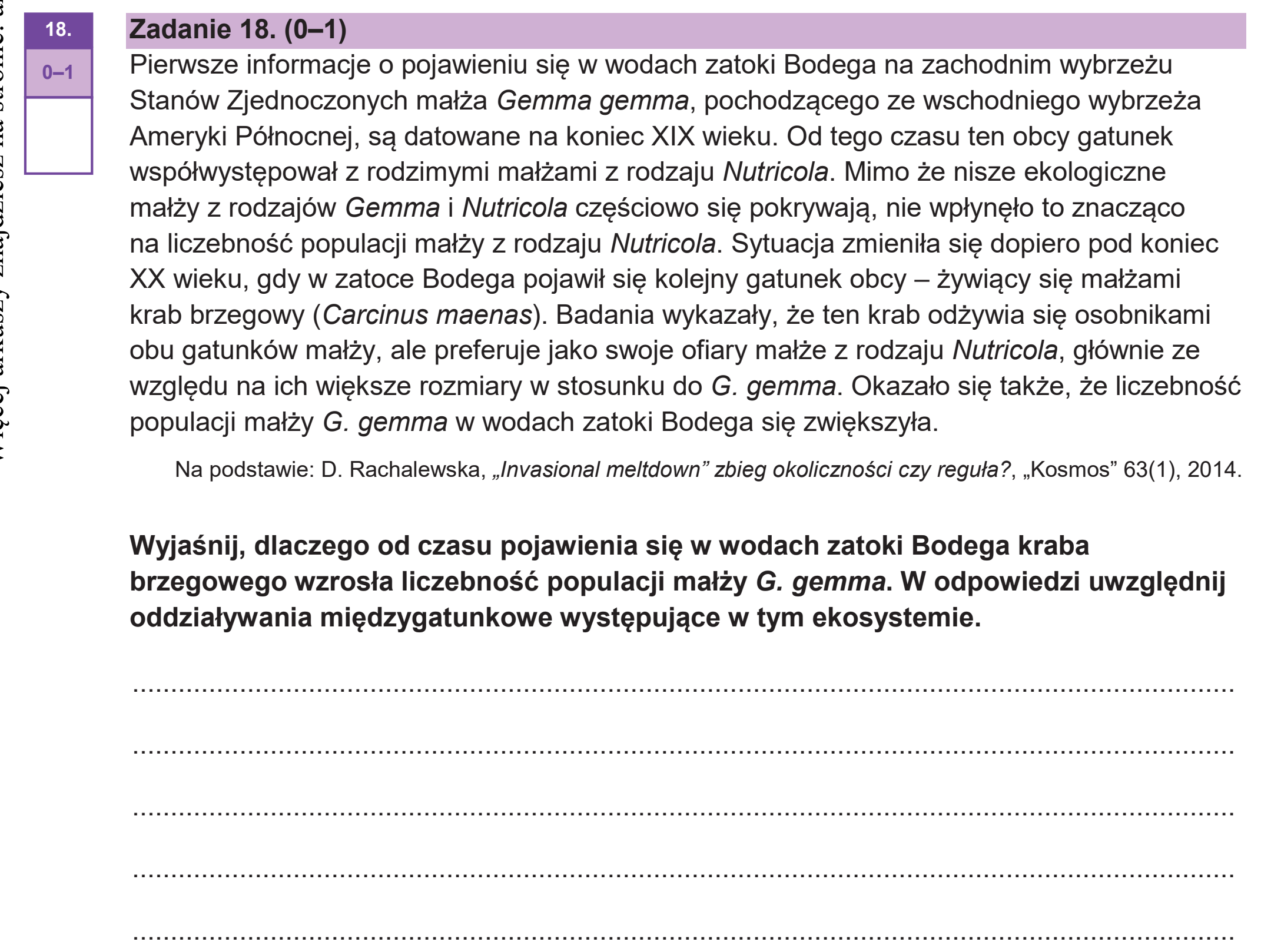 Matura dodatkowa, czerwiec 2026, podgląd zadania 18