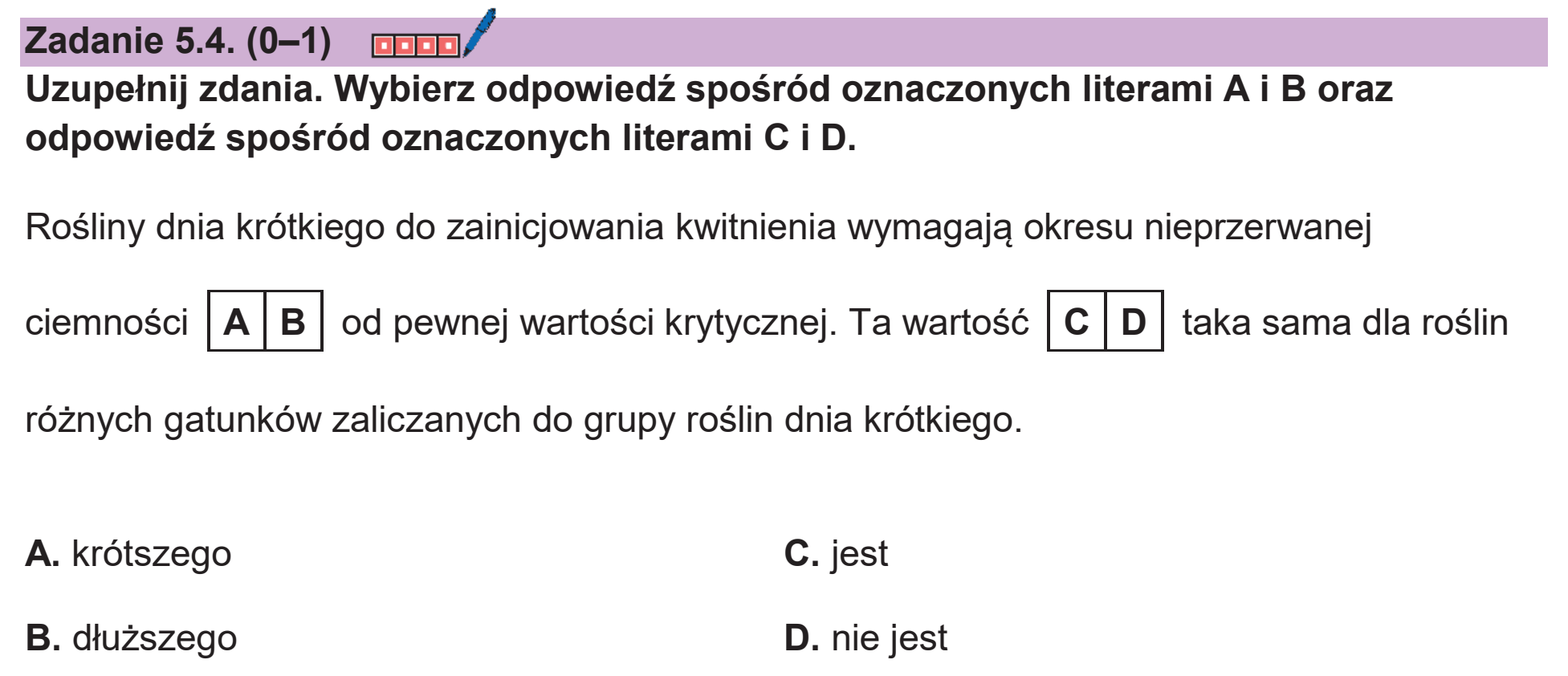 Matura dodatkowa, czerwiec 2026, zadanie 5.4
