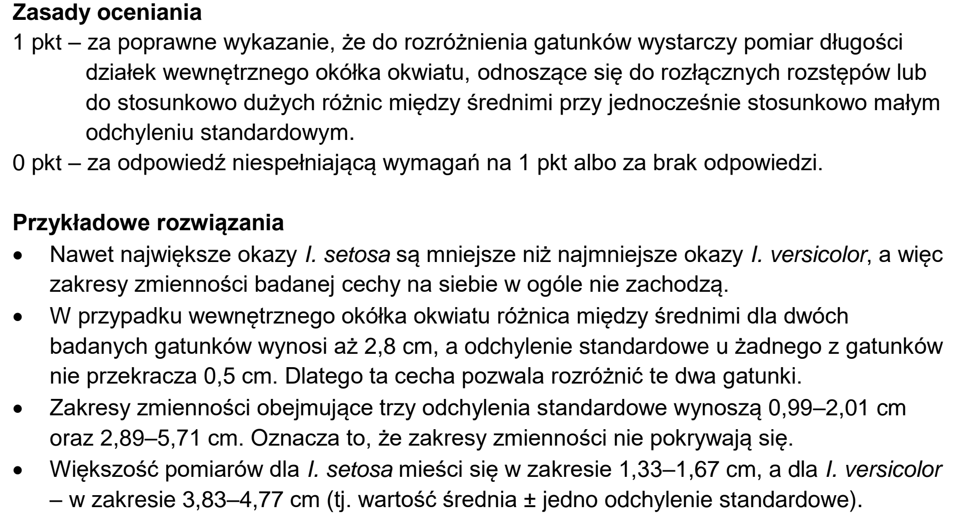 Matura próbna, grudzien 2022, odpowiedź do zadania 17.1