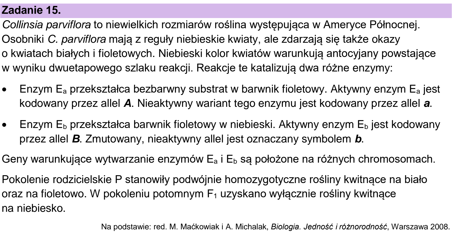 Matura próbna, grudzien 2022, wstęp zadania 15