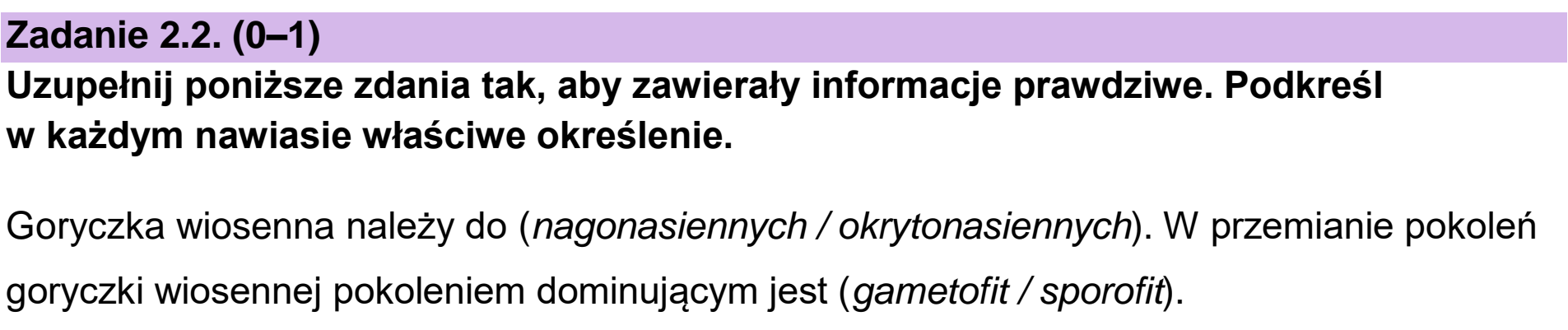 Matura, maj 2023, zadanie 2.2