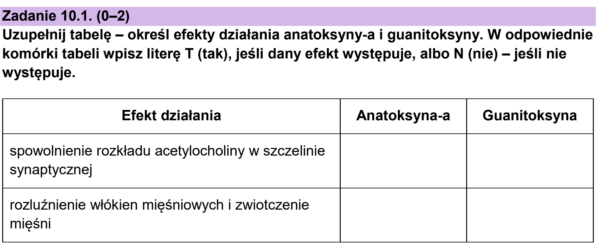 Matura, maj 2025, zadanie 10.1
