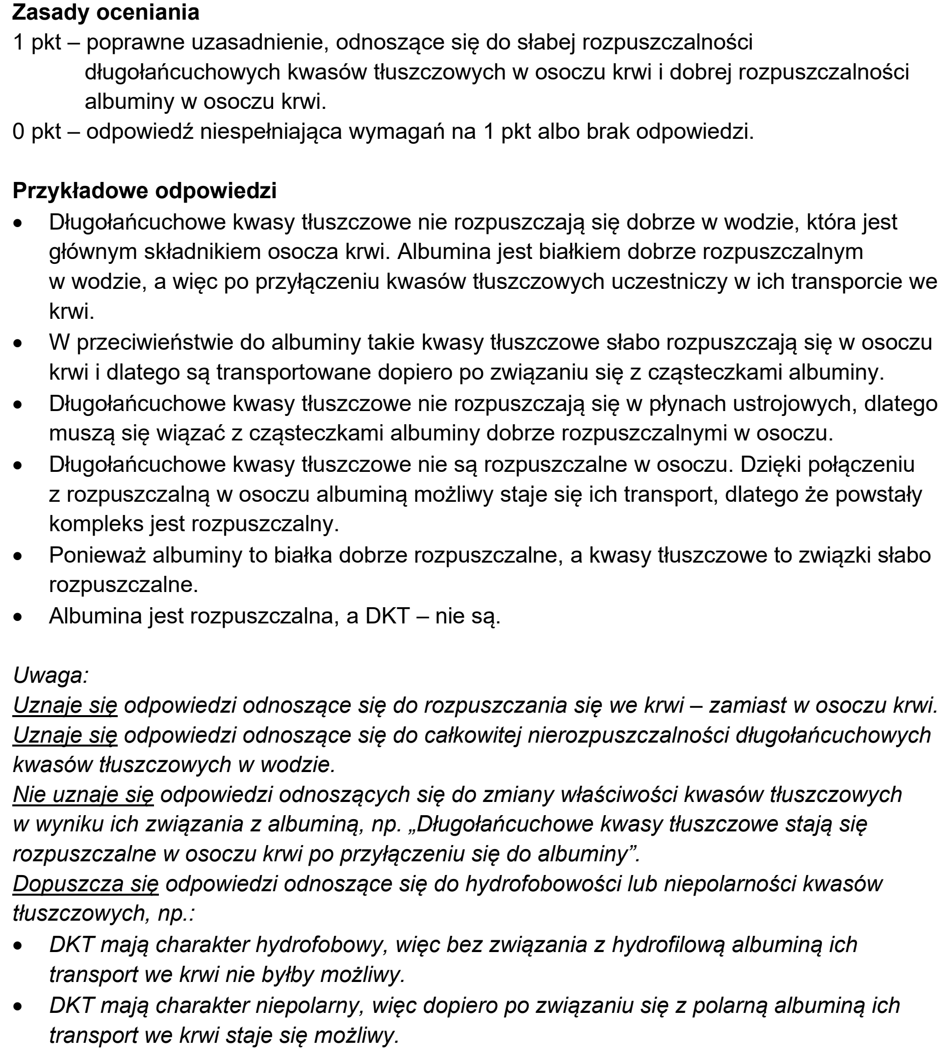 Matura, maj 2026, odpowiedź do zadania 1.2