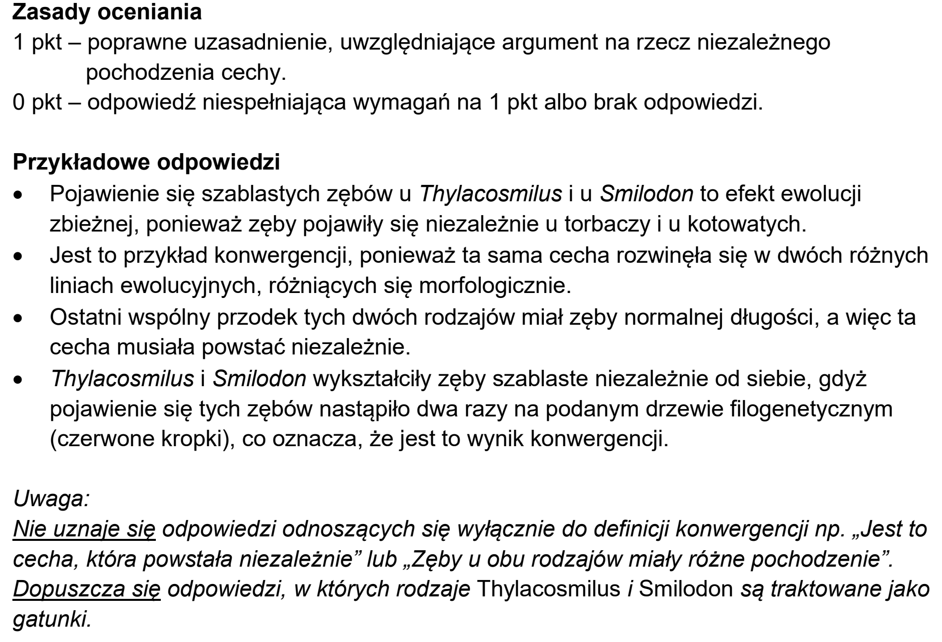Matura, maj 2026, odpowiedź do zadania 20.1