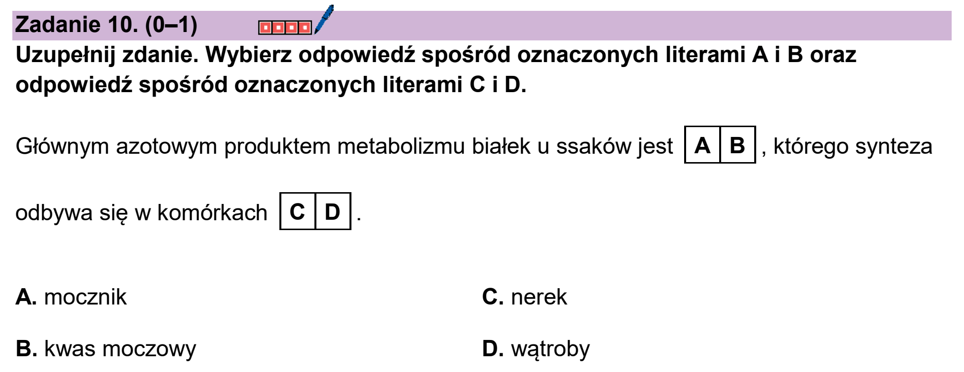 Matura, maj 2026, zadanie 10
