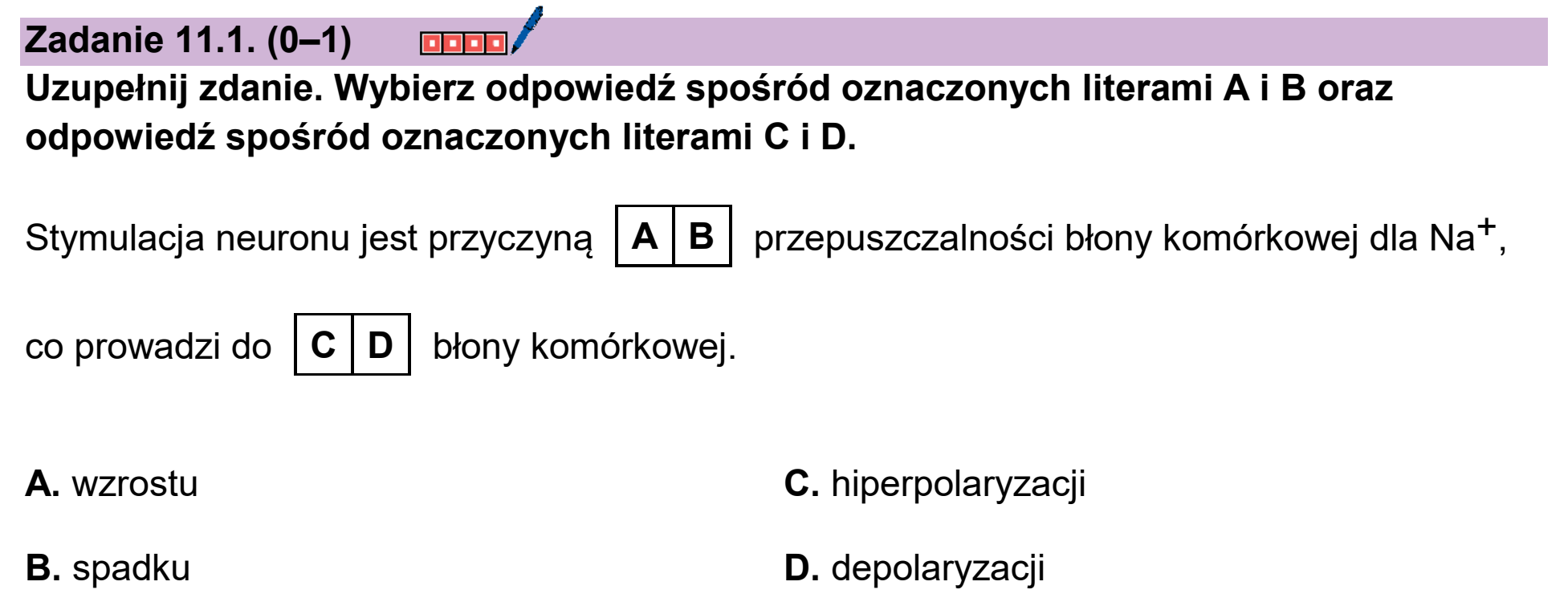 Matura, maj 2026, zadanie 11.1