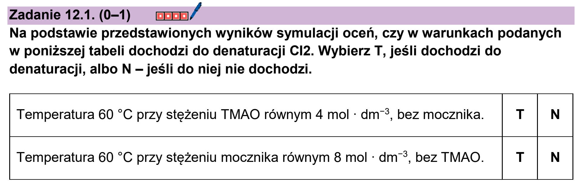 Matura, maj 2026, zadanie 12.1