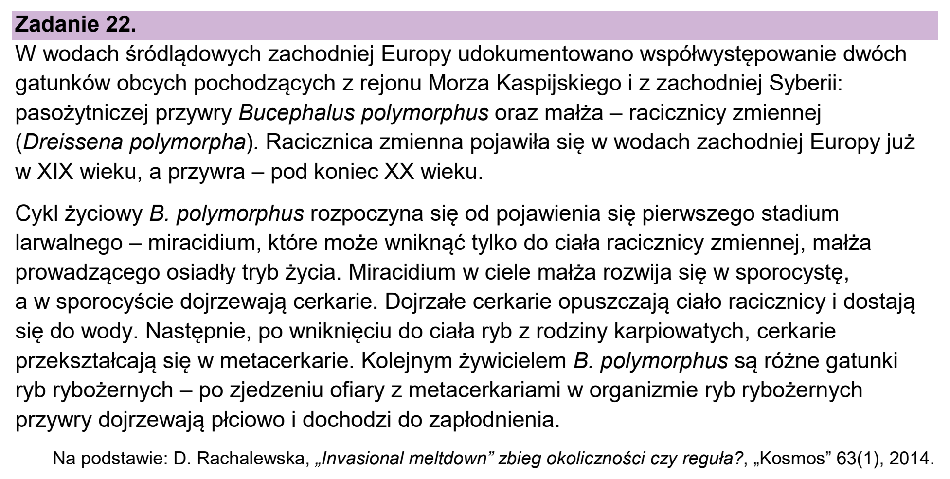 Matura, maj 2026, wstęp zadania 22