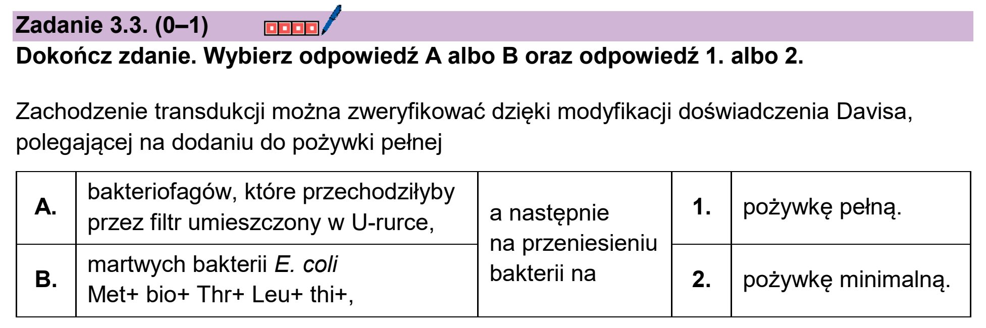 Matura, maj 2026, zadanie 3.3