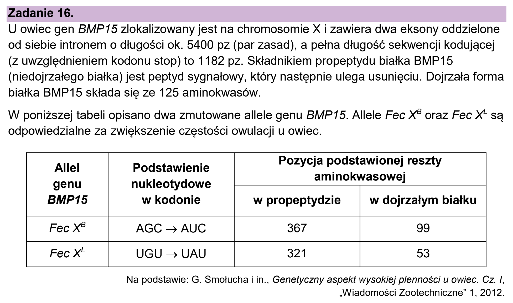 Matura próbna, styczen 2026, wstęp zadania 16