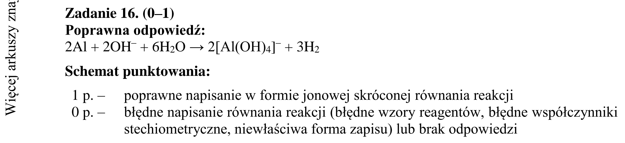 Matura dodatkowa, czerwiec 2015, odpowiedź do zadania 16