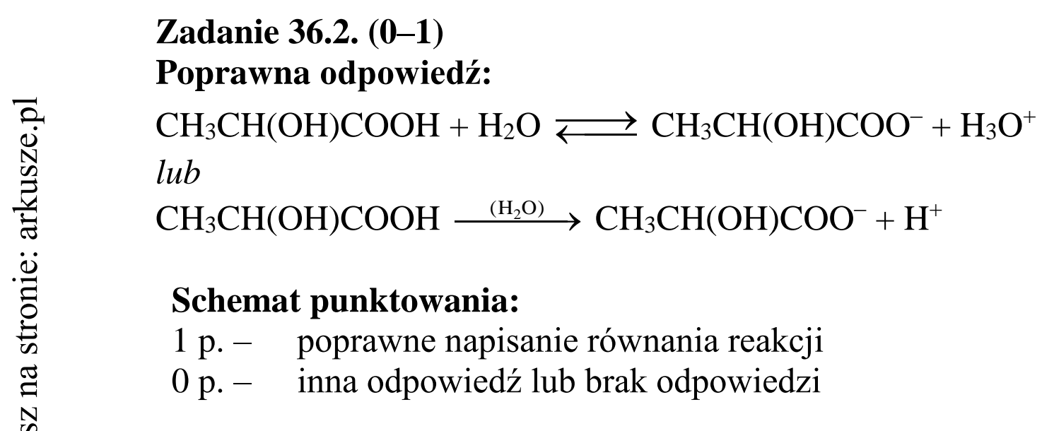 Matura dodatkowa, czerwiec 2015, odpowiedź do zadania 36.2