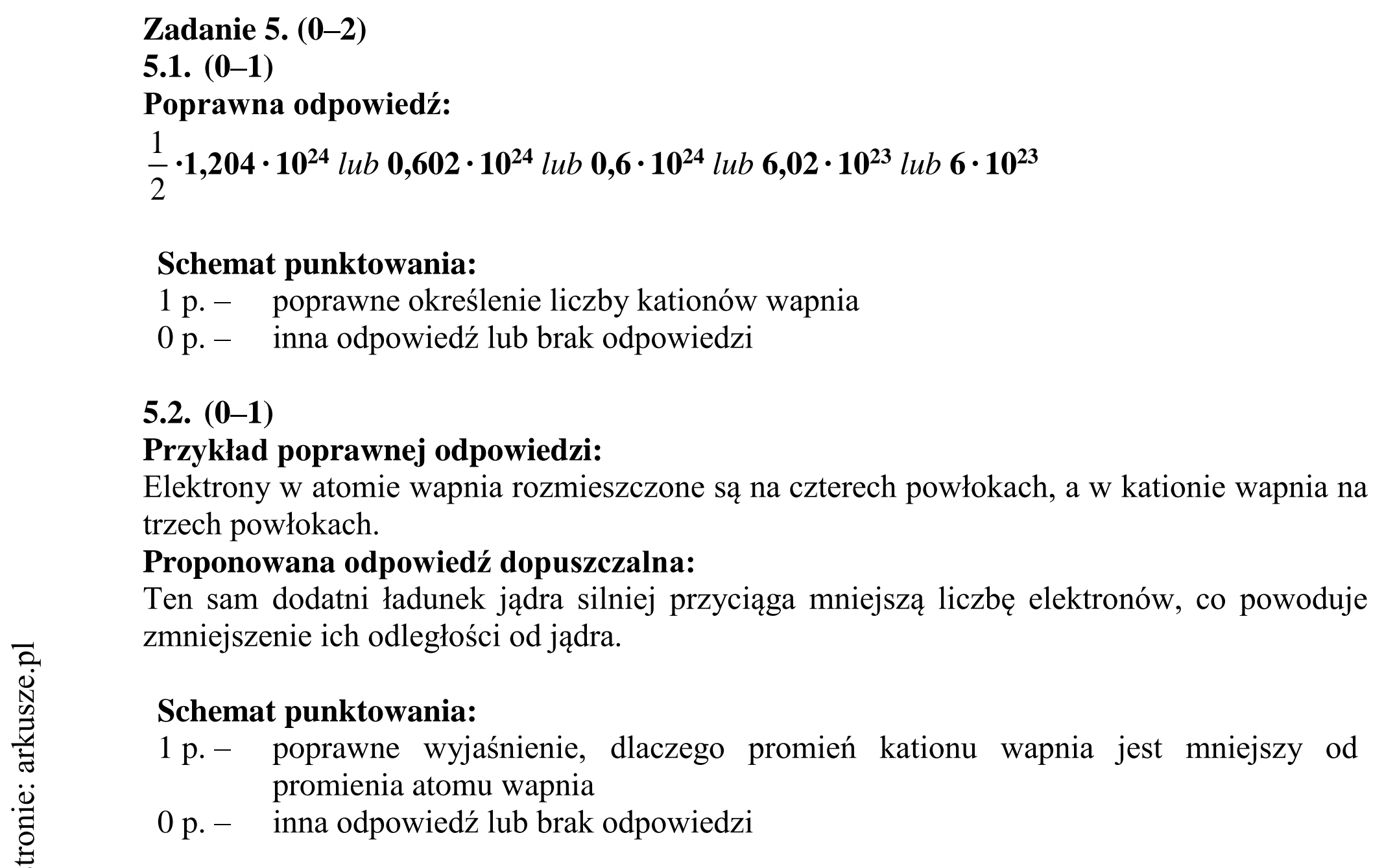 Matura dodatkowa, czerwiec 2015, odpowiedź do zadania 5.2