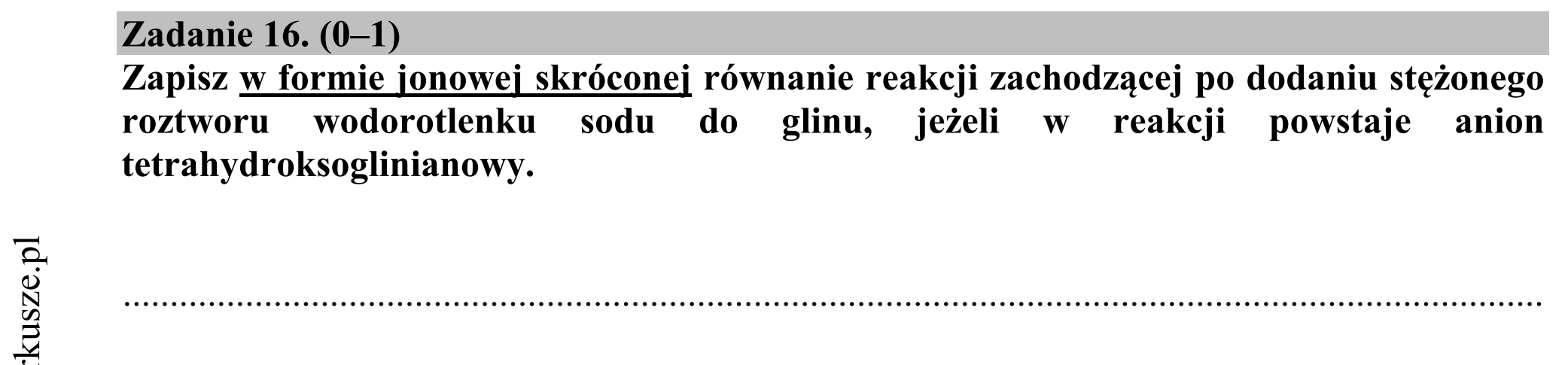 Matura dodatkowa, czerwiec 2015, zadanie 16
