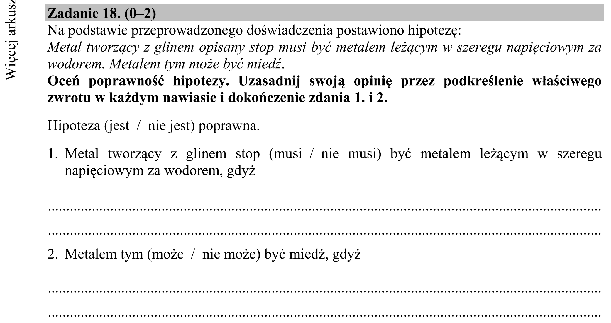 Matura dodatkowa, czerwiec 2015, zadanie 18