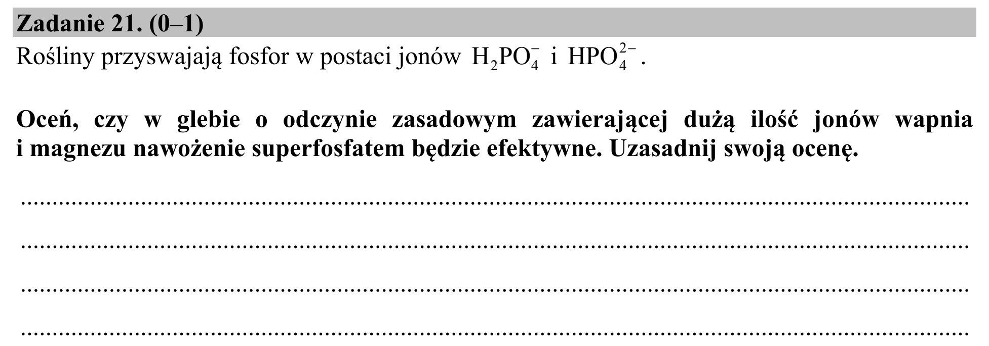 Matura dodatkowa, czerwiec 2015, zadanie 21