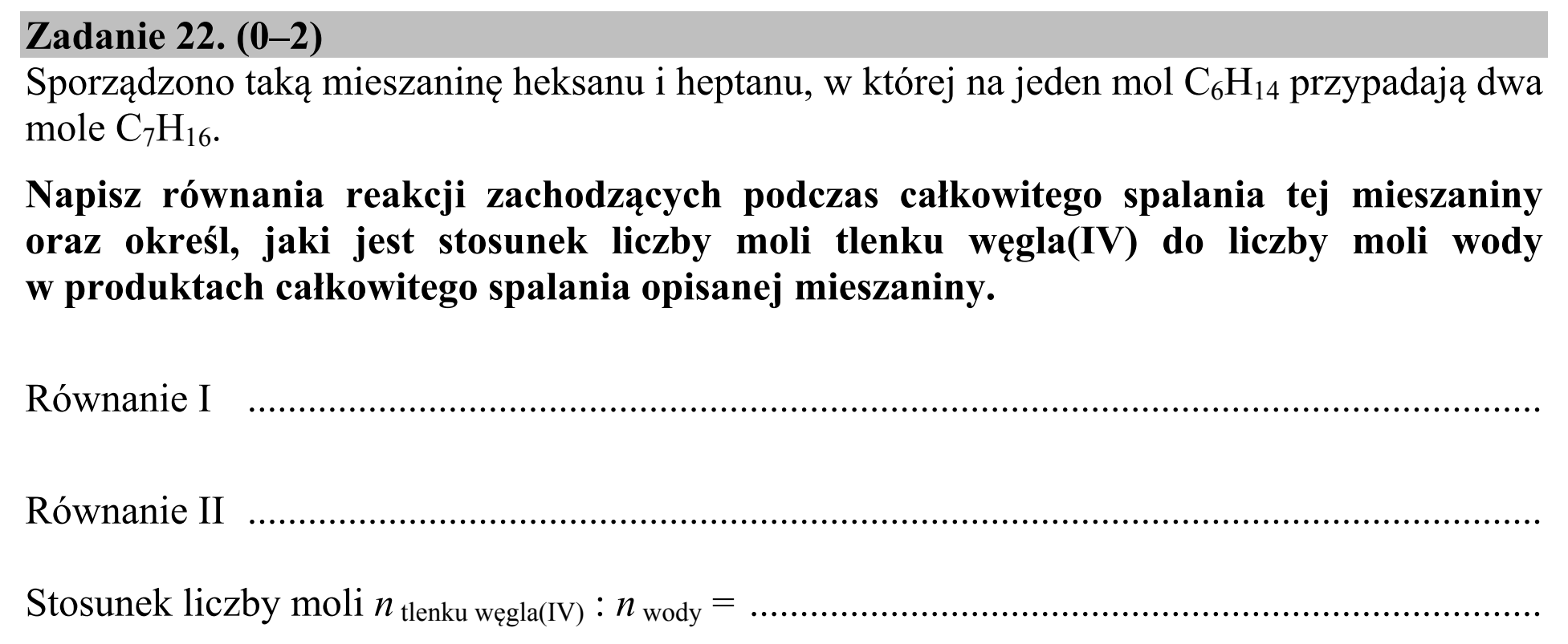Matura dodatkowa, czerwiec 2015, zadanie 22