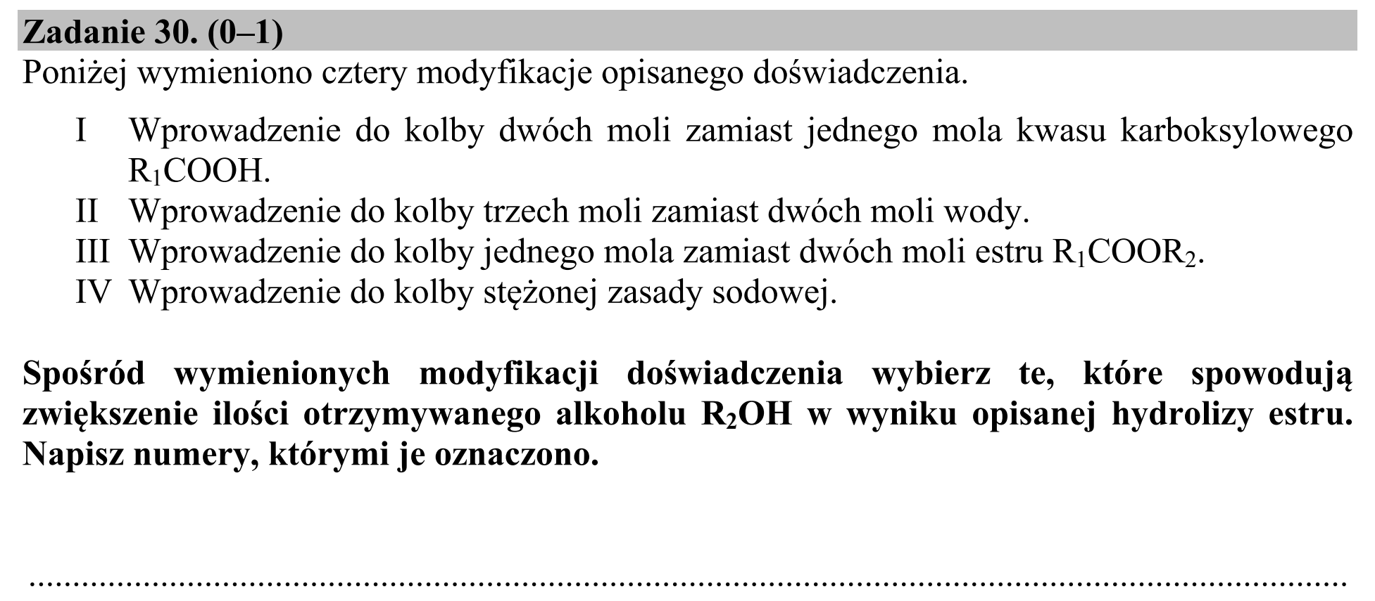 Matura dodatkowa, czerwiec 2015, zadanie 30