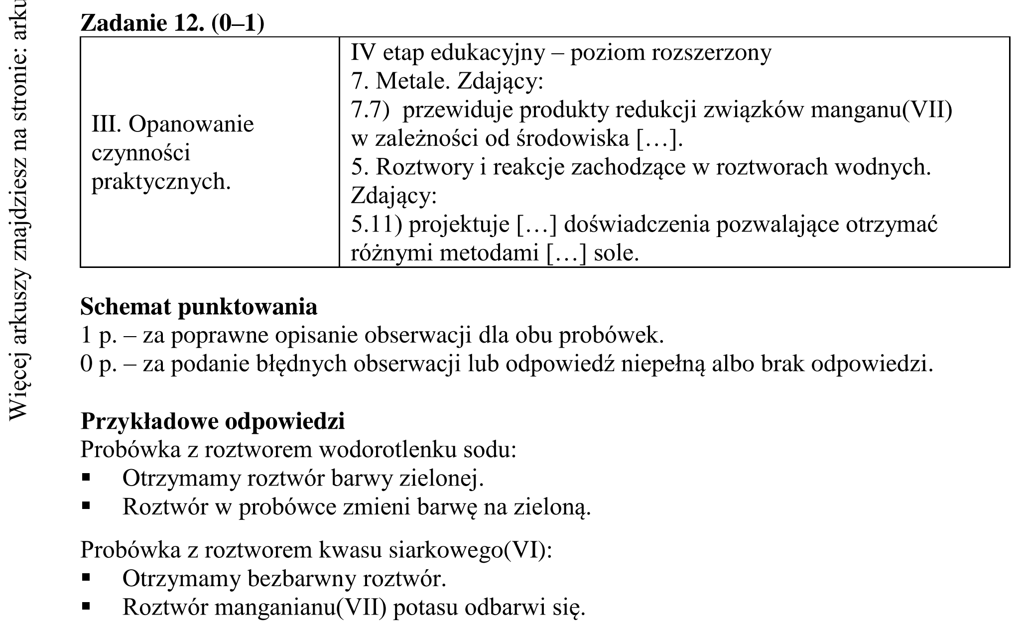 Matura dodatkowa, czerwiec 2016, odpowiedź do zadania 12