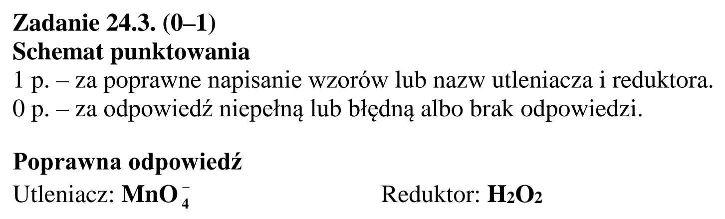 Matura dodatkowa, czerwiec 2016, odpowiedź do zadania 24.3