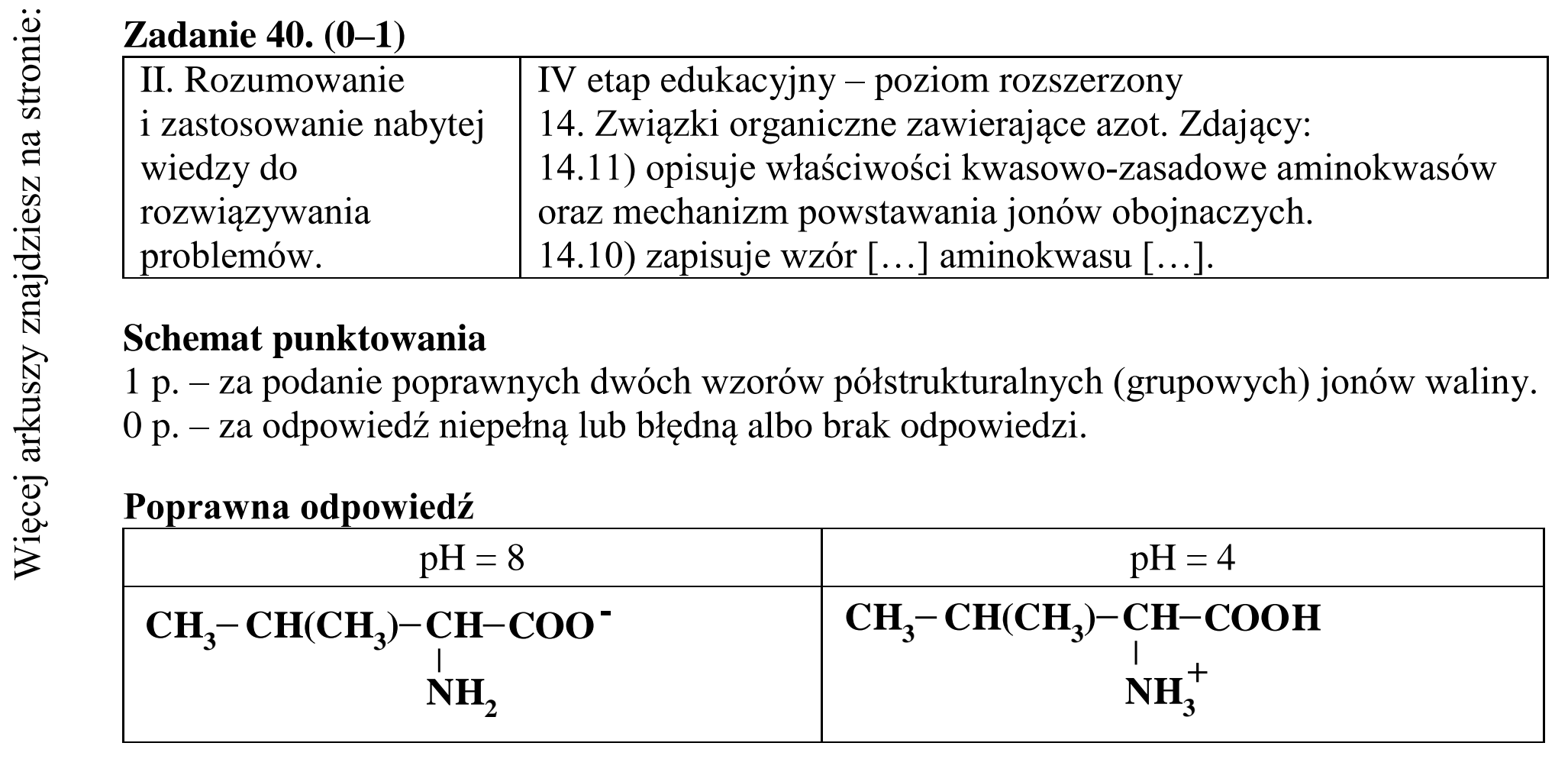Matura dodatkowa, czerwiec 2016, odpowiedź do zadania 40