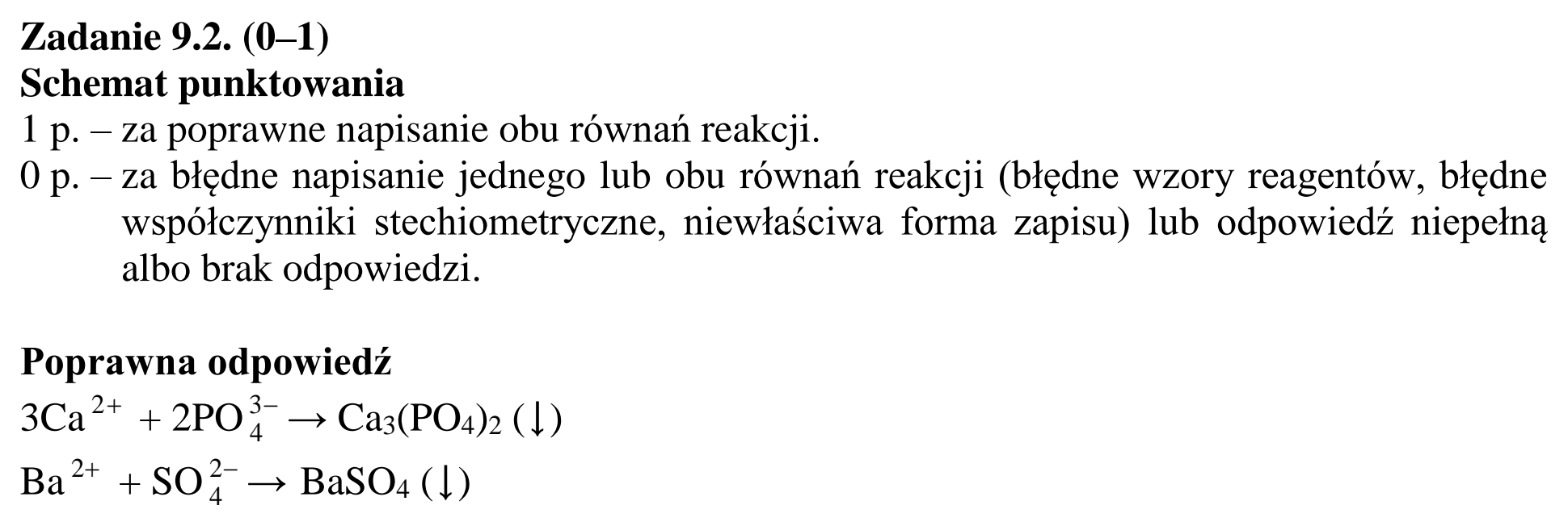 Matura dodatkowa, czerwiec 2016, odpowiedź do zadania 9.2