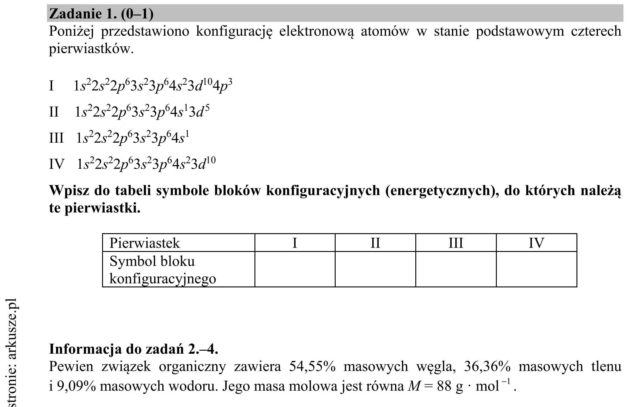 Matura dodatkowa, czerwiec 2016, zadanie 1
