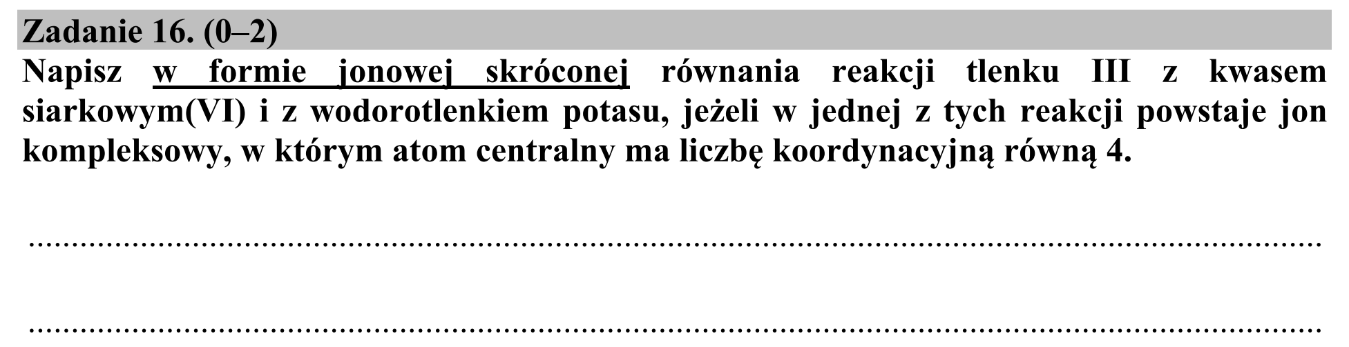 Matura dodatkowa, czerwiec 2016, zadanie 16