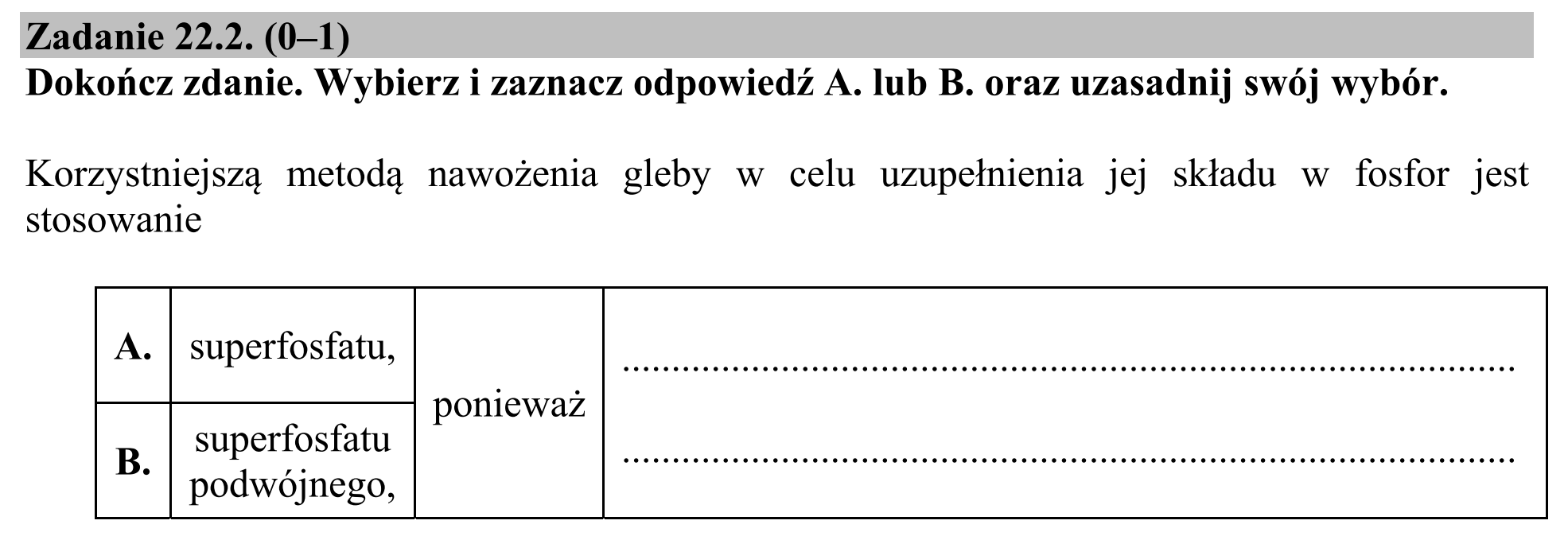 Matura dodatkowa, czerwiec 2016, zadanie 22.2
