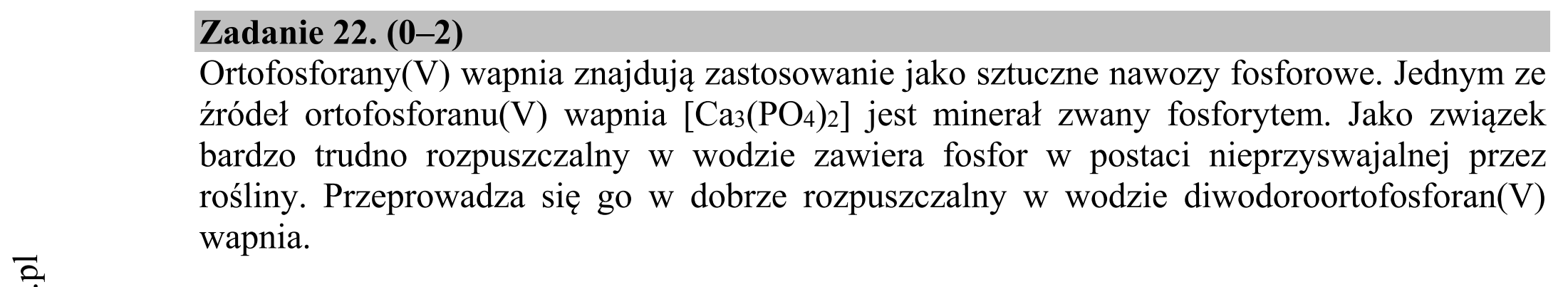 Matura dodatkowa, czerwiec 2016, wstęp zadania 22