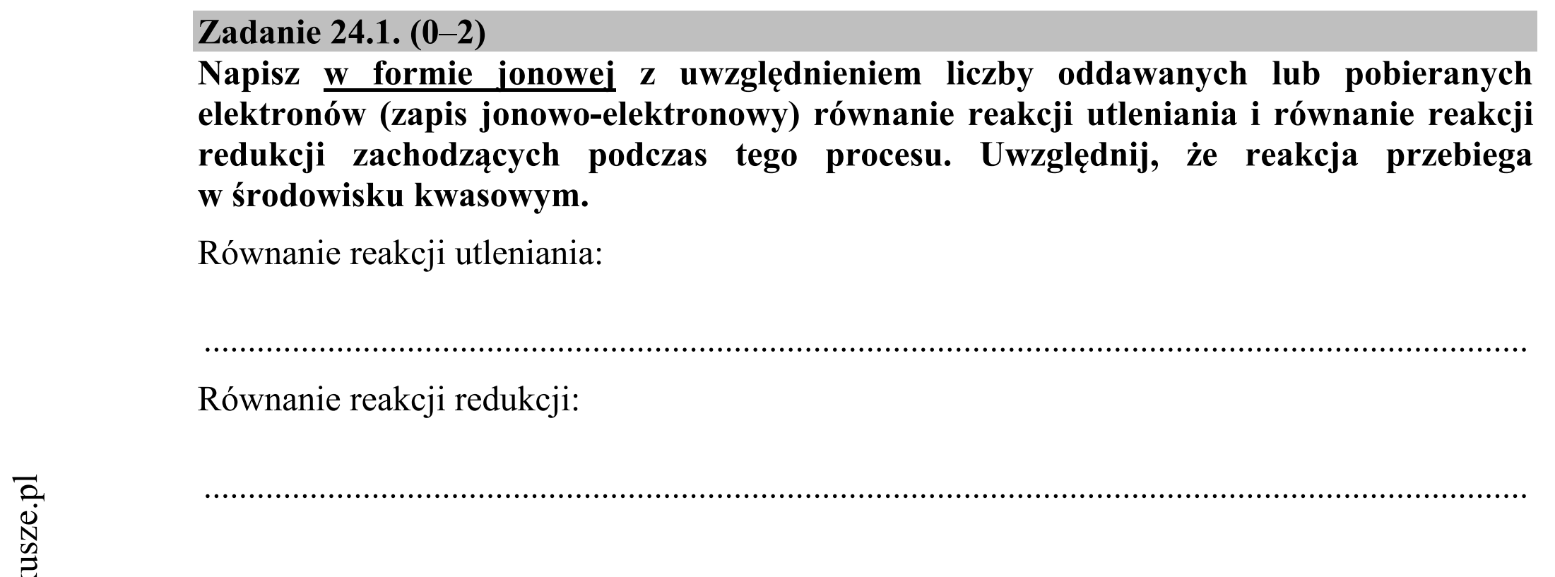 Matura dodatkowa, czerwiec 2016, zadanie 24.1