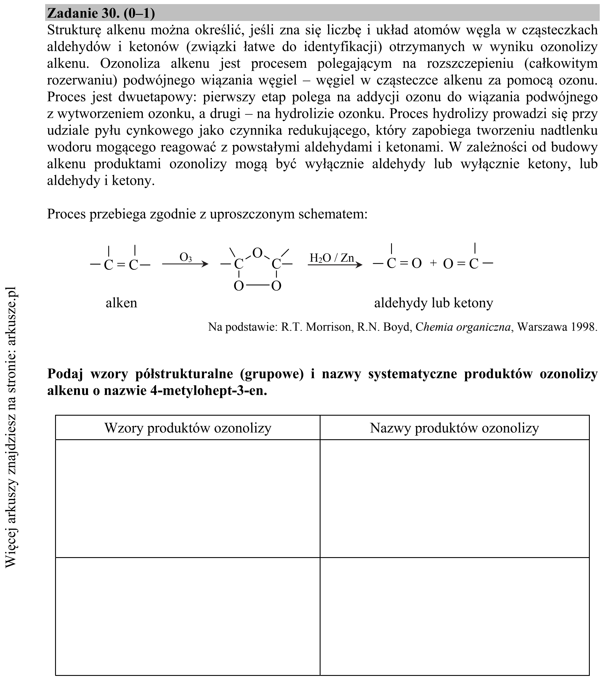 Matura dodatkowa, czerwiec 2016, zadanie 30