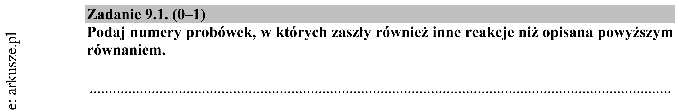 Matura dodatkowa, czerwiec 2016, zadanie 9.1