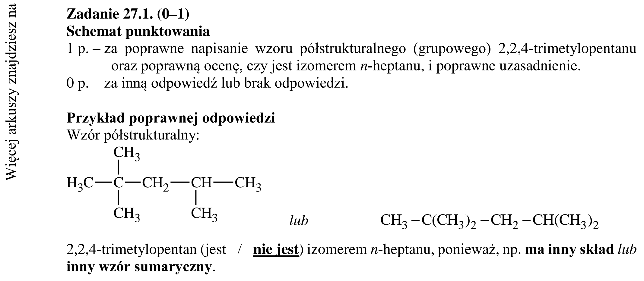 Matura dodatkowa, czerwiec 2017, odpowiedź do zadania 27.1