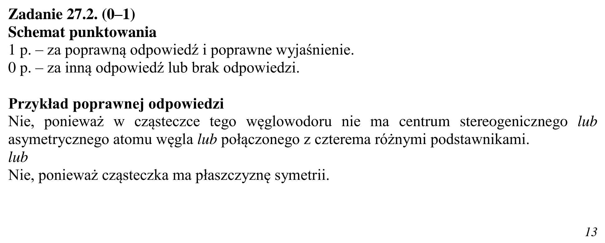 Matura dodatkowa, czerwiec 2017, odpowiedź do zadania 27.2