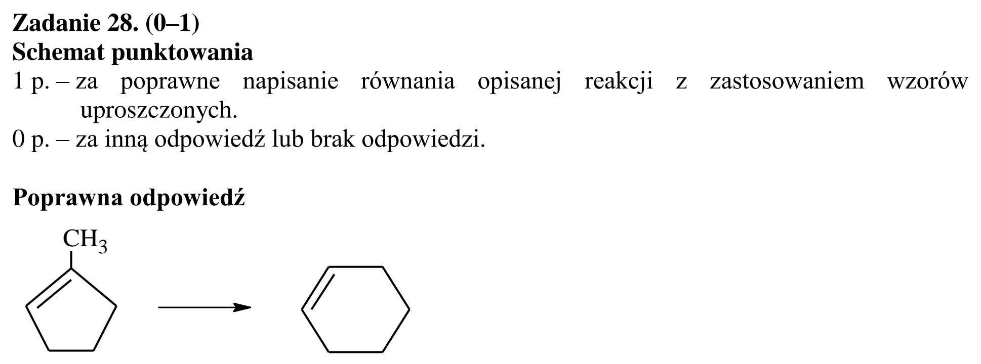 Matura dodatkowa, czerwiec 2017, odpowiedź do zadania 28