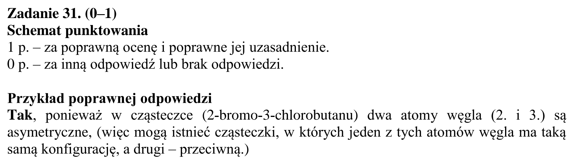 Matura dodatkowa, czerwiec 2017, odpowiedź do zadania 31