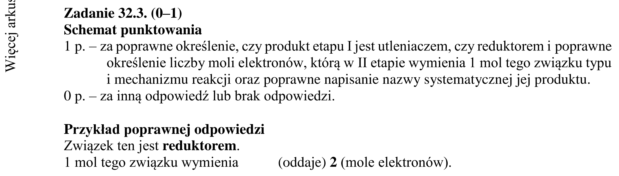 Matura dodatkowa, czerwiec 2017, odpowiedź do zadania 32.3