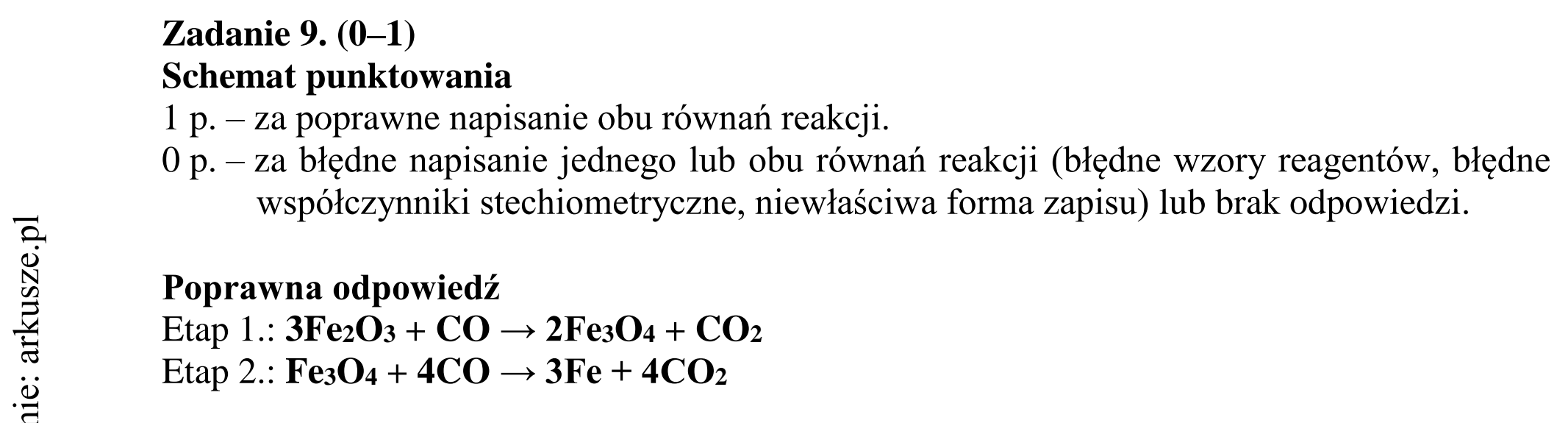 Matura dodatkowa, czerwiec 2017, odpowiedź do zadania 9