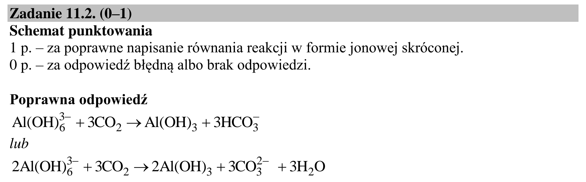 Matura dodatkowa, czerwiec 2018, odpowiedź do zadania 11.2