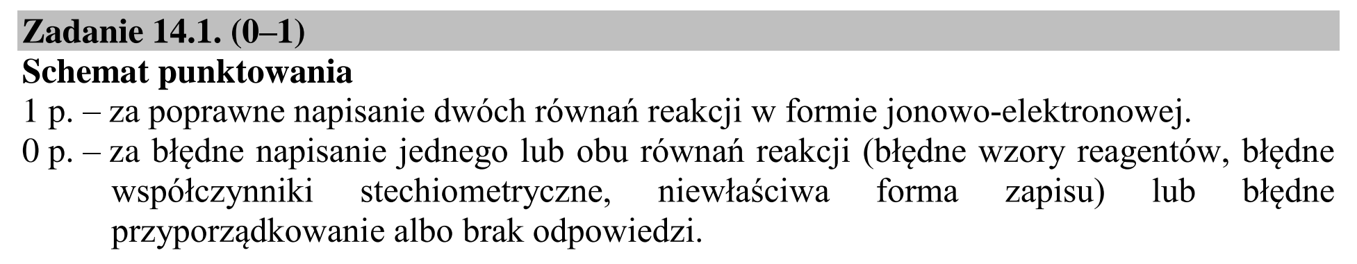 Matura dodatkowa, czerwiec 2018, odpowiedź do zadania 14.1, fragment 1