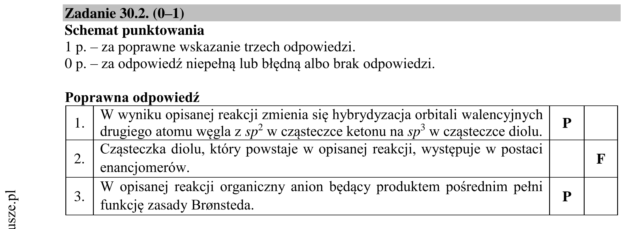 Matura dodatkowa, czerwiec 2018, odpowiedź do zadania 30.2