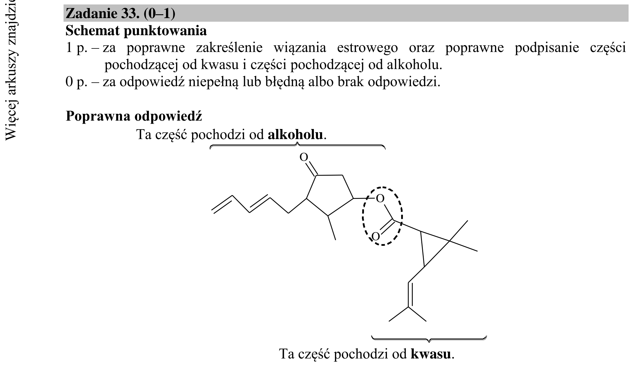 Matura dodatkowa, czerwiec 2018, odpowiedź do zadania 33