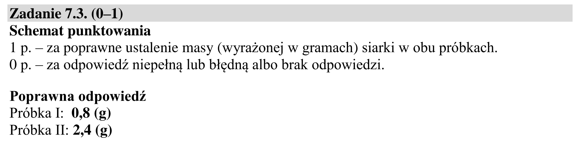 Matura dodatkowa, czerwiec 2018, odpowiedź do zadania 7.3