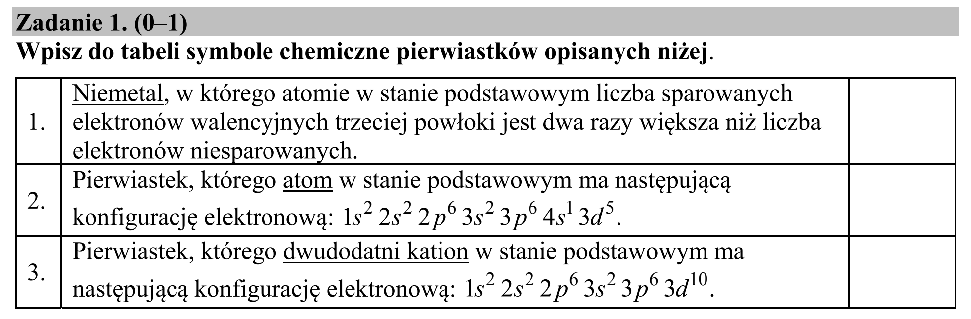 Matura dodatkowa, czerwiec 2018, zadanie 1